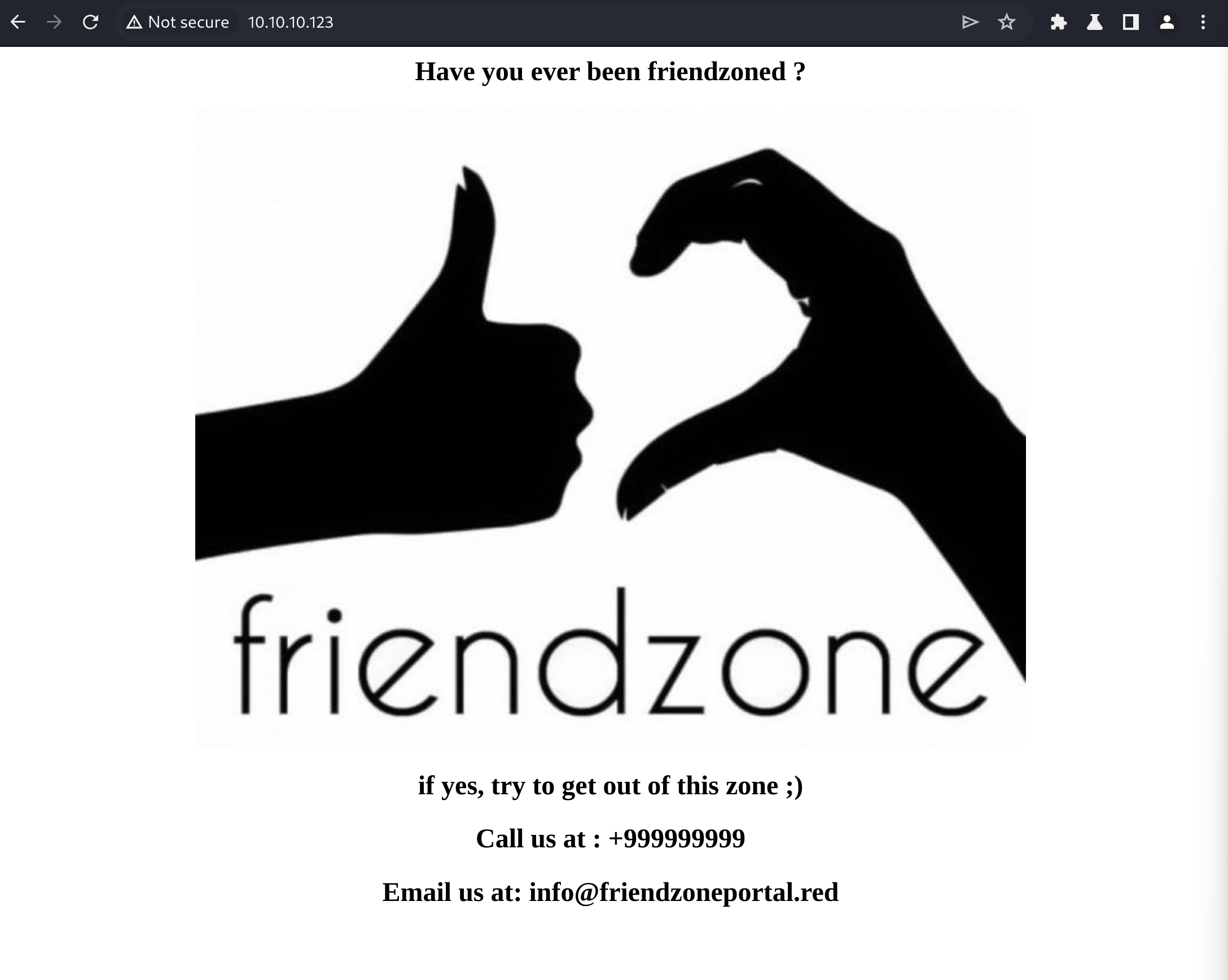 Friendzone HTTP Website